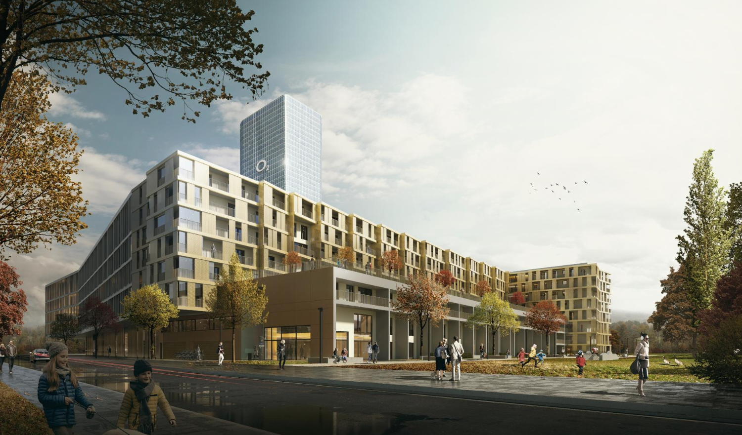 Quartier M - Wohnanlage für die Stadtwerke München, Visualisierung und Entwurf: SUPERBLOCK Ziviltechniker GmbH